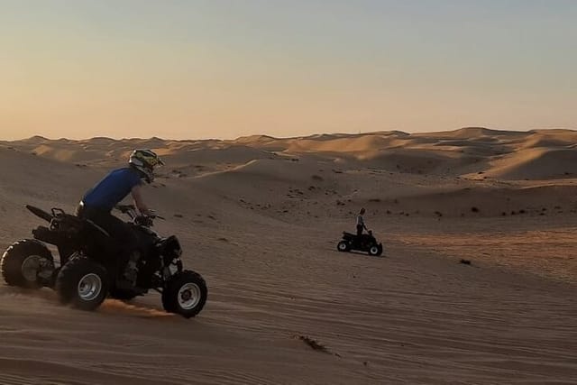 Quad bike ride to deep desert 